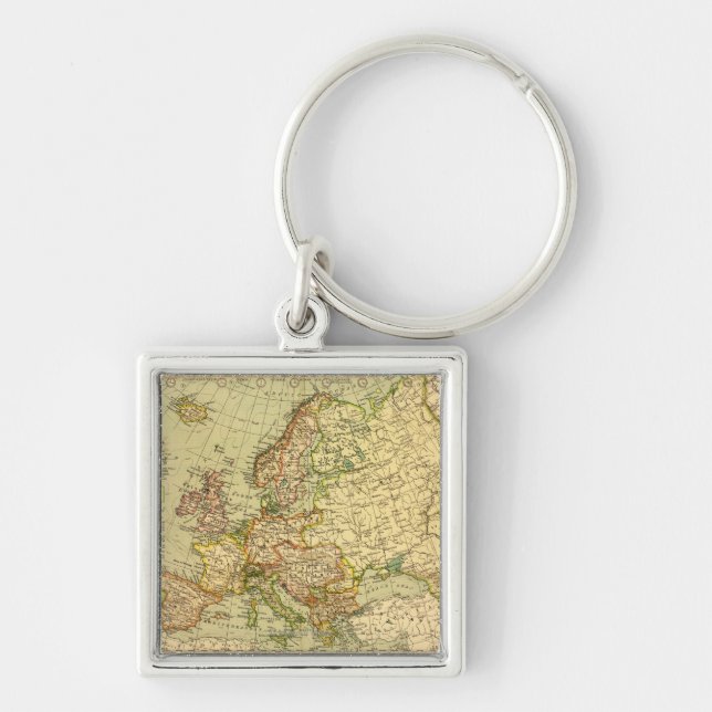 EuropePanoramic MapEurope 3 Keychain (Front)