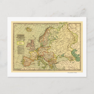 EuropePanoramic MapEurope 3 Postcard