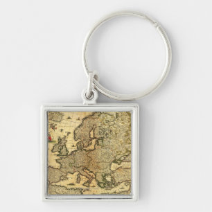 EuropePanoramic MapEurope Keychain