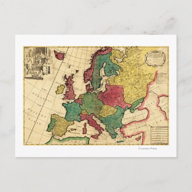 EuropePanoramic MapEurope Postcard (Front)