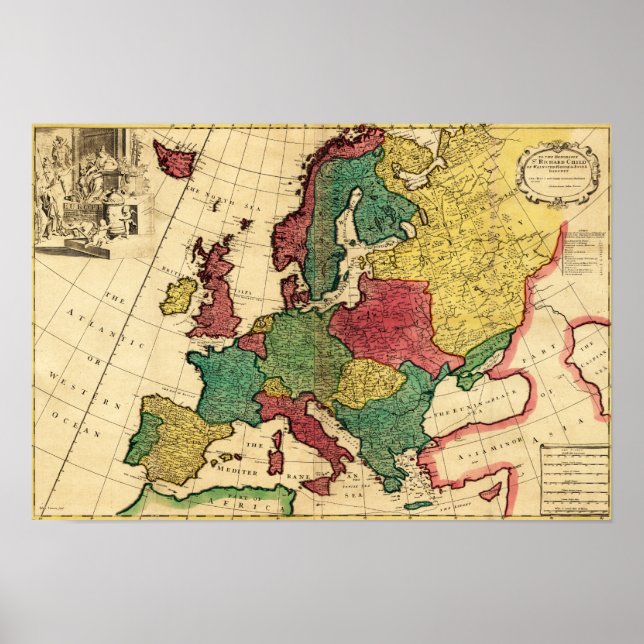 EuropePanoramic MapEurope Poster (Front)