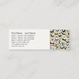 Europe's Best-Known Butterflies and Moths Collage Mini Business Card