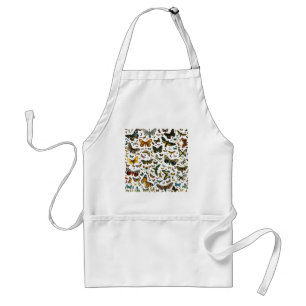 Europe's Best-Known Butterflies and Moths Collage Standard Apron