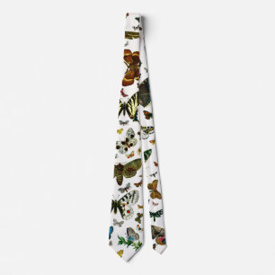 Europe's Best-Known Butterflies and Moths Collage Tie