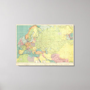 Europe's overland, sea communications canvas print