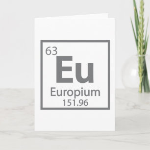 Europium - Europe Science Periodic Table design Card
