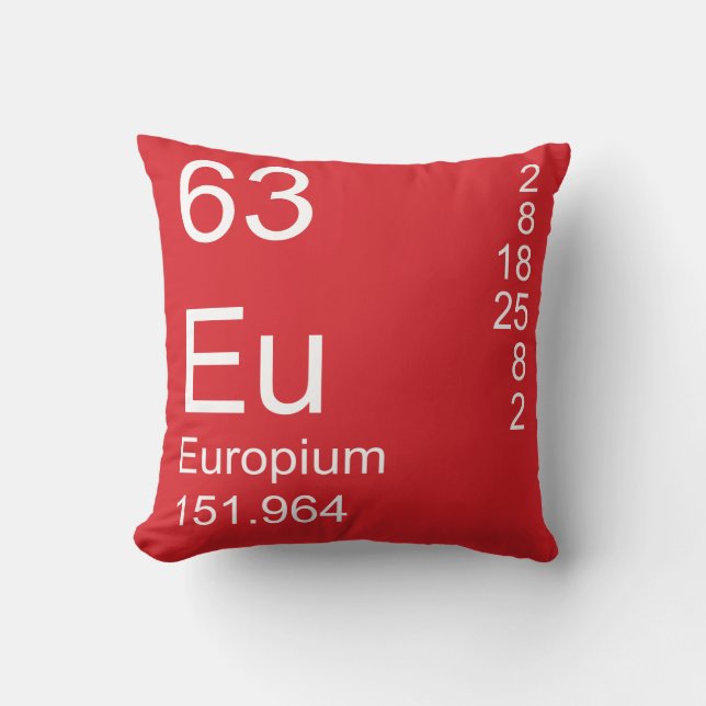 Europium Throw Pillow (Front)