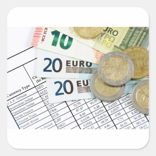 Euros Square Sticker (Front)