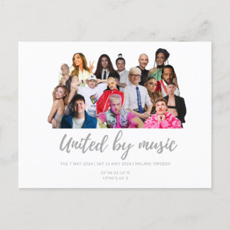 Eurovision Songcontest 2024 Malmo Sweden Singing Postcard