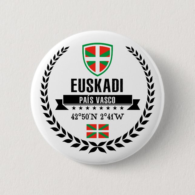 Euskadi 2 Inch Round Button (Front)