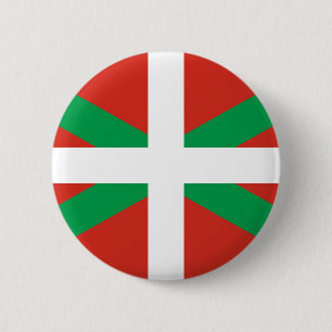 Euskadi Flag - Basque Country - Ikurri 2 Inch Round Button