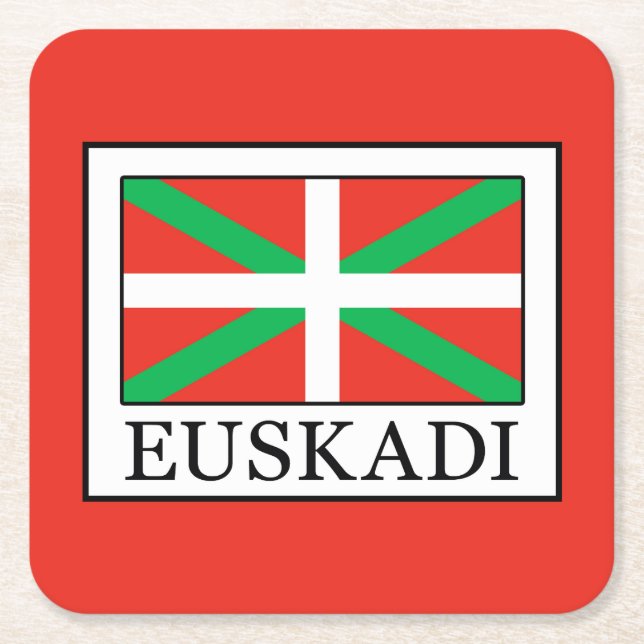 Euskadi Square Paper Coaster (Front)