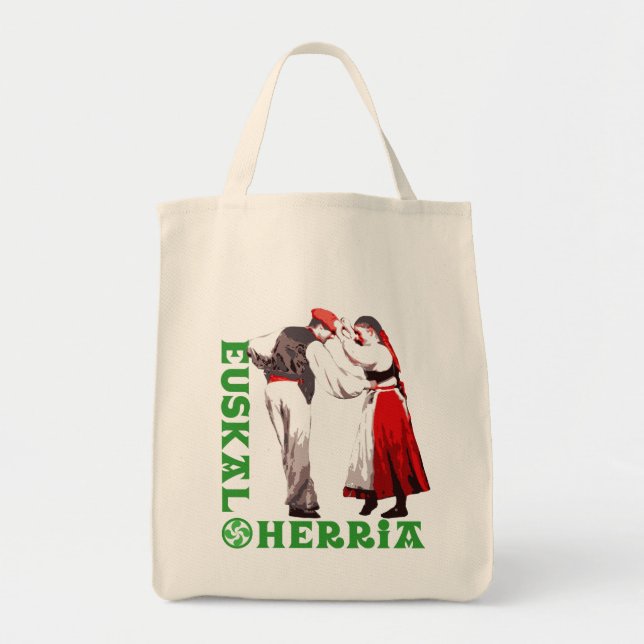 Euskal Herria: traditional Basque dancers, Tote Bag (Front)