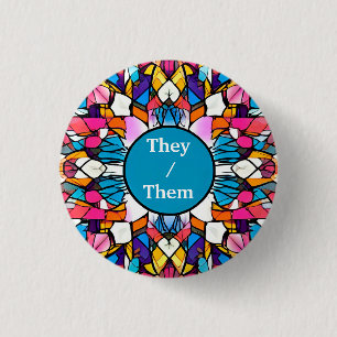 Eux / Eux Personnalisable Badge Pronoun