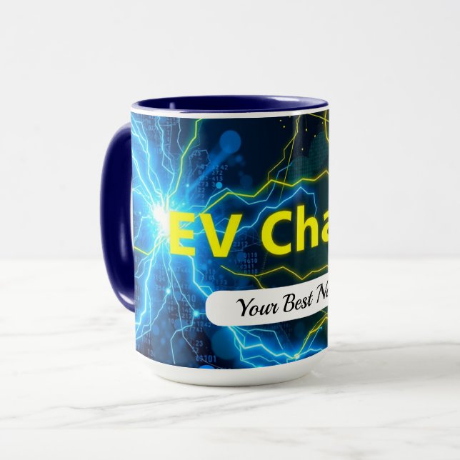 EV Charge Pattern Mug (Front Left)