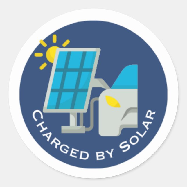 EV Charged By Solar Stickers (Front)