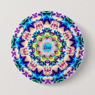 EVA~ Birthday Star Pattern Personalized ~ 3 Inch Round Button