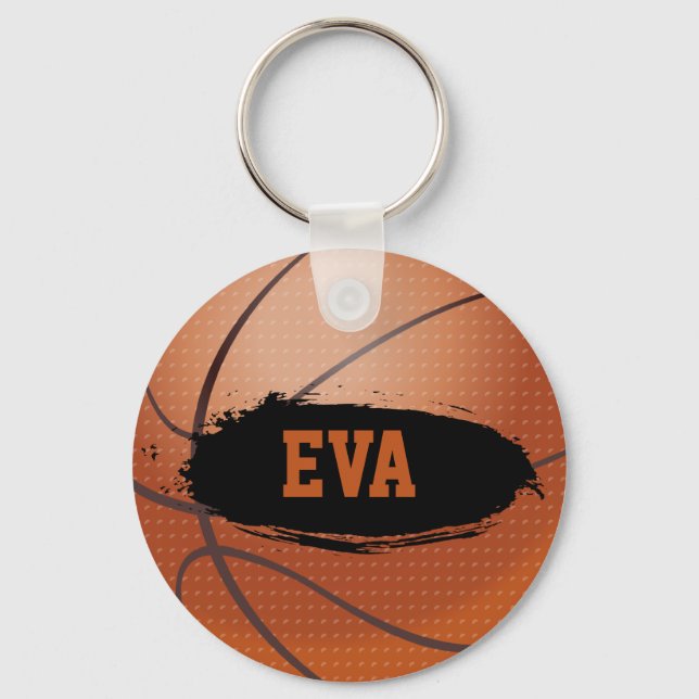 Eva Grunge Basketball Keychain / Keyring (Front)
