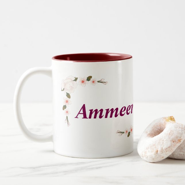Eva name Mug – Custom Coffee Cup with An (With Donut)