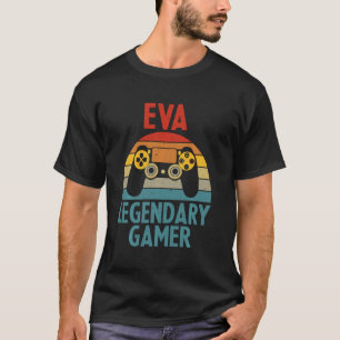 Eva Name Personalized Funny Gaming Geek Birthday T-Shirt
