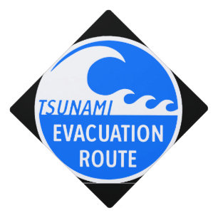 Evacuation Route Highway sign Graduation Cap Topper