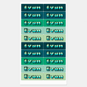 Evan baby boy name kawaii 3d optic letters