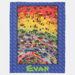 Evan - Blue Fleece Blanket