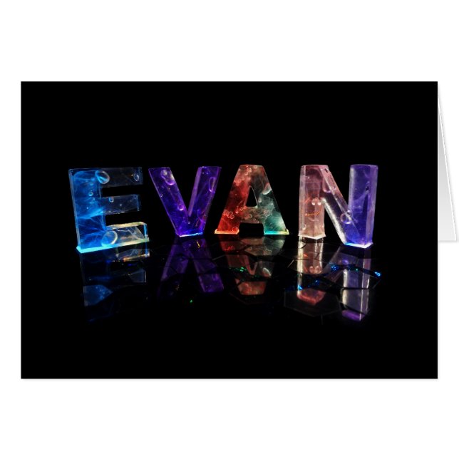 Evan nommé dans 3D s'allume (la photographie) (Devant horizontal)