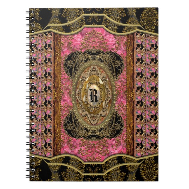 Evangelinae Elegant Cool Monogram Notebook (Front)