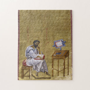 Evangelist Mark Seated at His Study Byzantine Icon Jigsaw Puzzle
