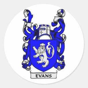 EVANS Coat of Arms Classic Round Sticker