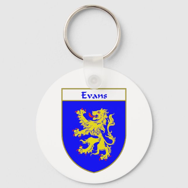 Evans Coat of Arms/Family Crest (Wales) Keychain (Front)