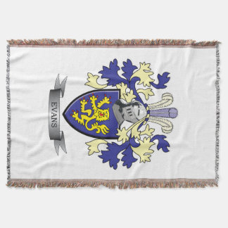 Evans Family Crest Coat of Arms Throw Blanket