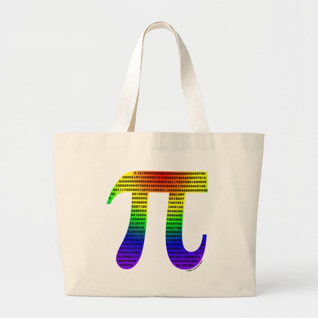 Evan's Pi #2 Large Tote Bag (Front)