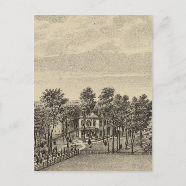 Evans Residence, Topeka, Kansas Postcard (Front)