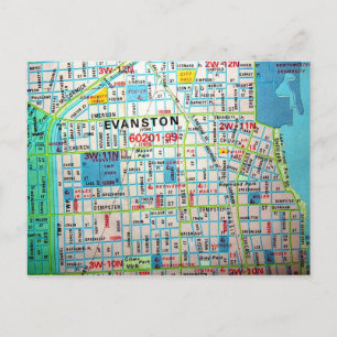 EVANSTON, IL Carte postale Vintage