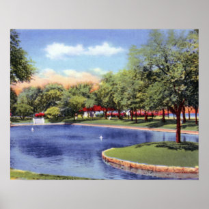 Evanston Illinois Lagoon Lake Front Park Poster