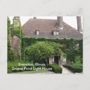 Evanston, Illinois  the Grosse Point Light House Postcard