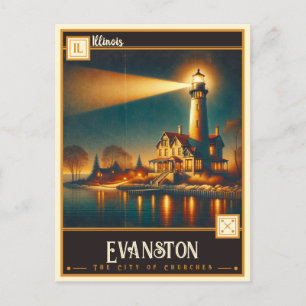 Evanston, Illinois    Vintage Postcard