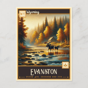 Evanston, Wyoming   Vintage Postcard