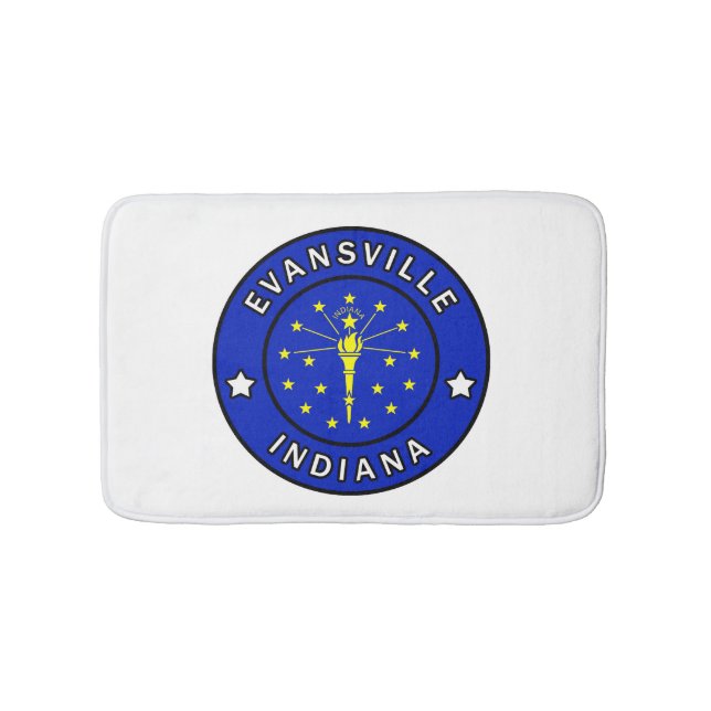 Evansville Indiana Bath Mat (Front)