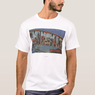 Evansville, Indiana - Large Letter Scenes T-Shirt