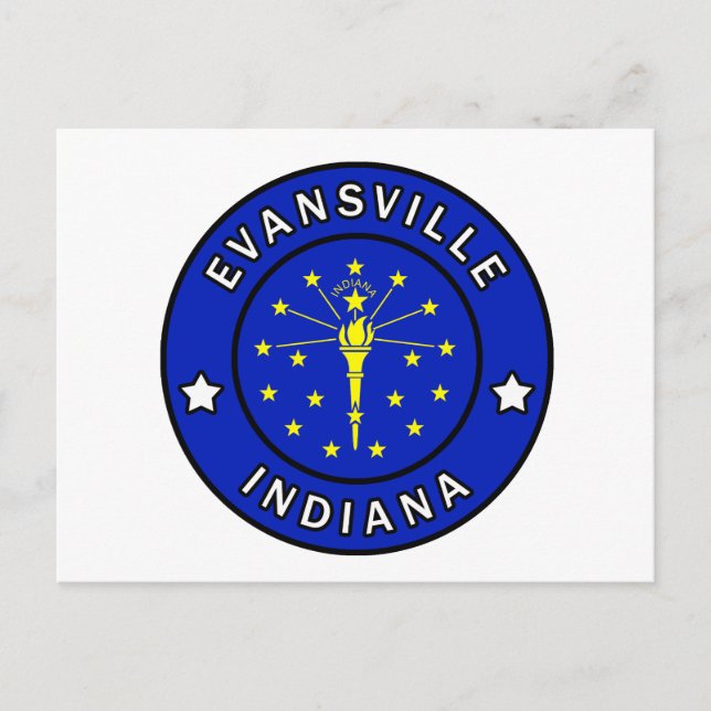 Evansville Indiana Postcard (Front)