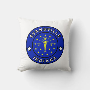 Evansville Indiana Throw Pillow
