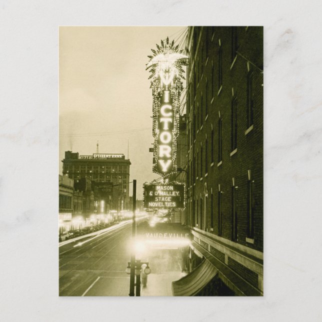 Evansville Indiana Victory Theatre Vaudeville  Postcard (Front)