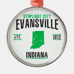 Evansville Metal Ornament