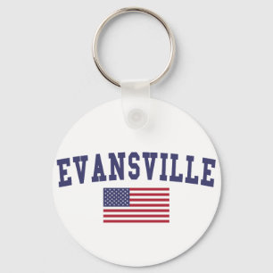 Evansville US Flag Keychain
