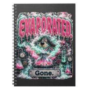 Evaporated Gone Personalized Funny Burnout Notebook