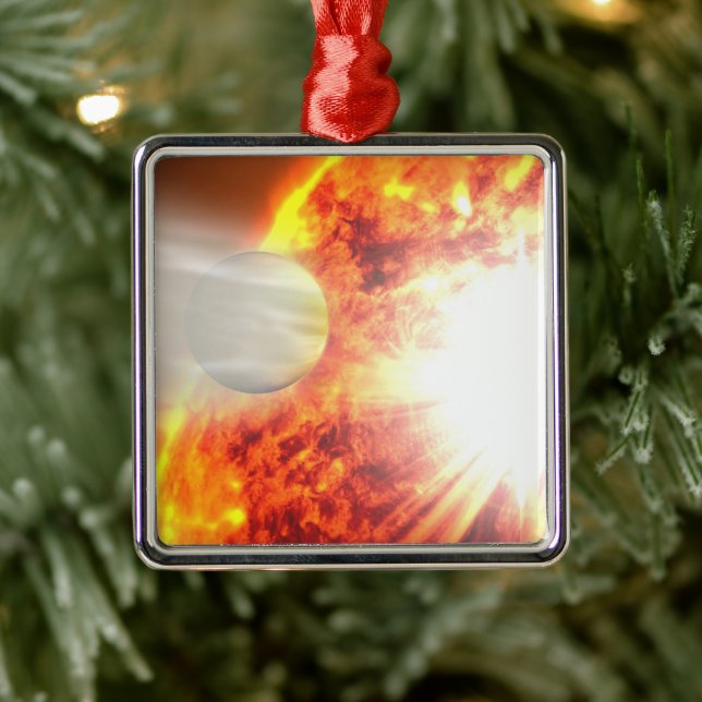 Evaporation Of Hd 189733b's Atmosphere Metal Ornament (Tree)