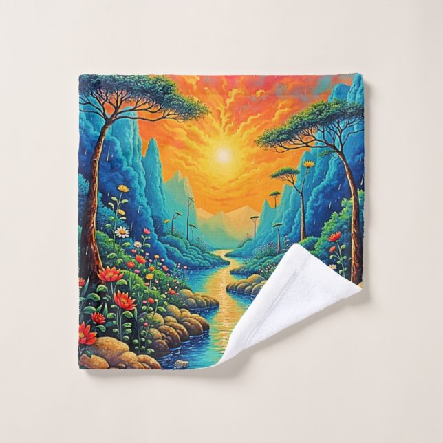 Évasion vers la nature Art Design (Gant de toilette)